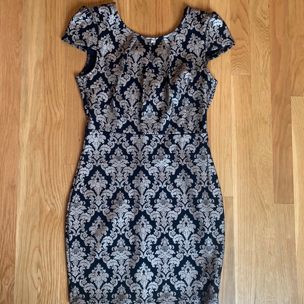 HotPink Brocade Holiday Dress NWOT